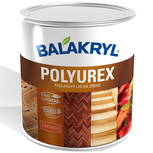 Obrázek z Balakryl Polyurex podlahový lak na dřevo bezbarvý LESK 0,6 kg 