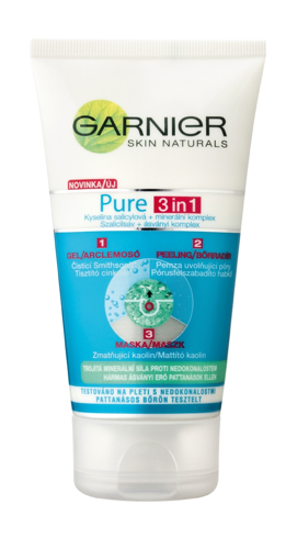 Obrázek z Garnier Pure 3in1 gel, peeling a maska 150 ml 