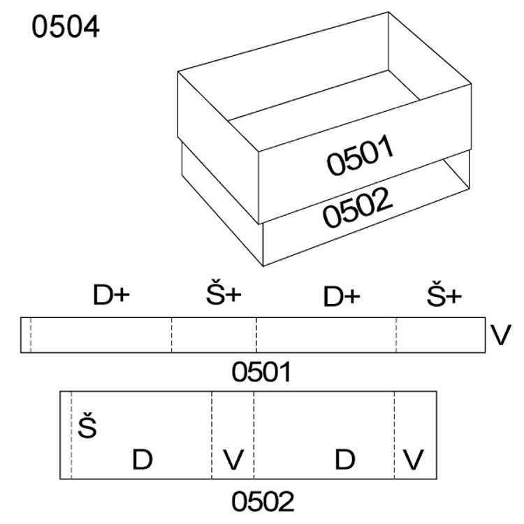Obrázek z Zasouvací obal 0504 