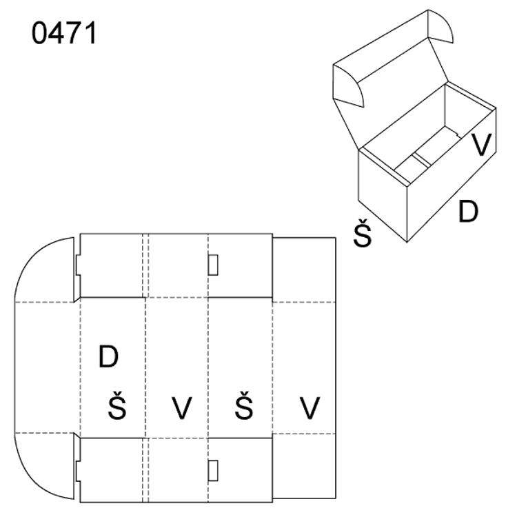Obrázek z Skládaný obal 0471 