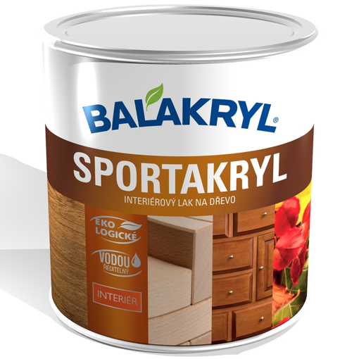 Obrázek z Balakryl Sportakryl interiérový lak na dřevo bezbarvý MAT 0,7 kg 