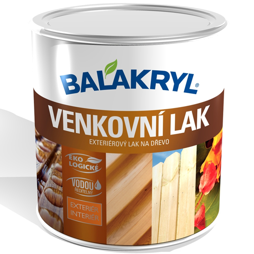 Obrázek z Balakryl Venkovní lak exteriérový lak na dřevo bezbarvý POLOMAT 0,7 kg 