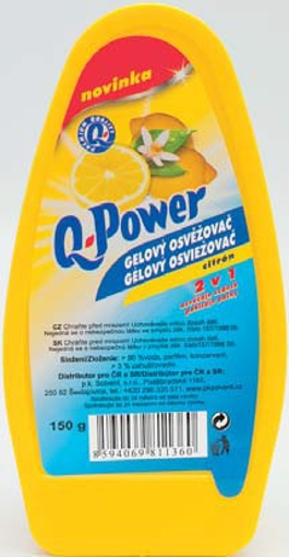 Obrázek z Q-Power gelový osvěžovač vzduchu 2v1 citrón 150 g 