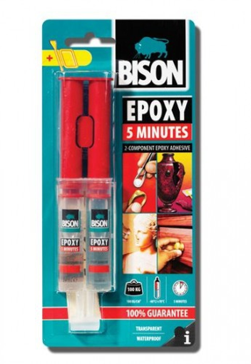 Obrázek z Bison Epoxy 5 minutes dvousložkové lepidlo 24 ml 