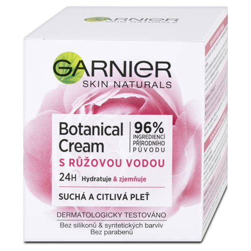 Obrázek z Garnier Skin Naturals Botanical krém s růžovou vodou 50 ml 