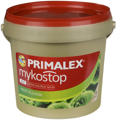 Obrázek z Primalex Mykostop bílý vnitřní malířský nátěr proti plísním 1l (1,48 kg) 