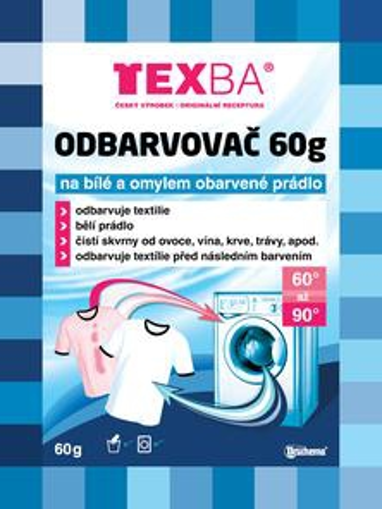 Obrázek z Texba odbarvovač na bílé a omylem obarvené prádlo 60 g 