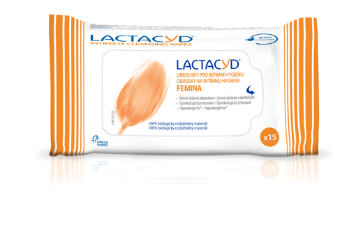 Obrázek z Lactacyd ubrousky pro intimní hygienu FEMINA 15 ks 