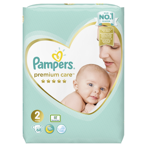 Obrázek z Pampers premium care 2 mini 4-8 kg 68 ks 