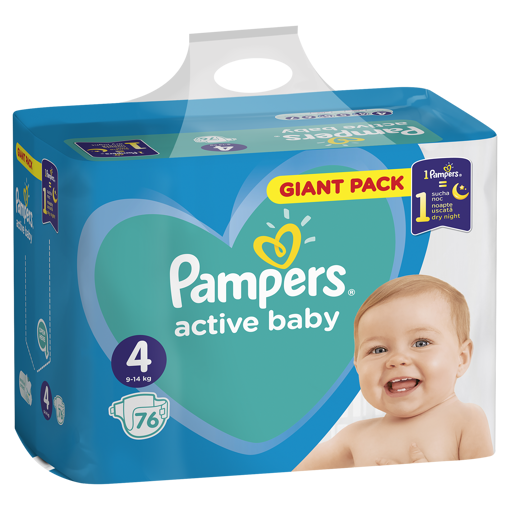 Obrázek z Pampers active baby-dry 4 MAXI 9-14 kg 76 ks 