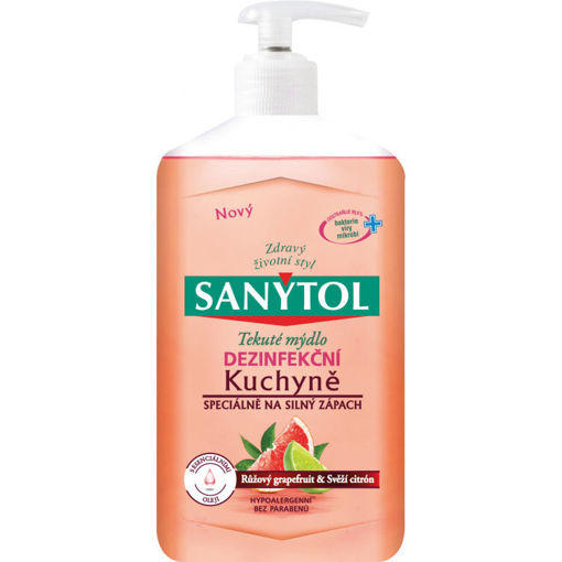 Obrázek z Sanytol dezinfekční mýdlo do kuchyně grapefruit & limetka 250 ml 