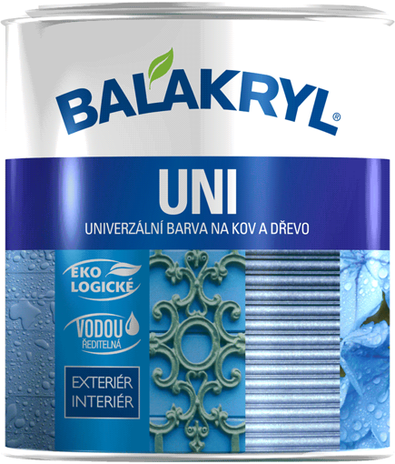 Obrázek z Balakryl UNI univerzální barva na kov a dřevo mat 0100 0,7 kg 