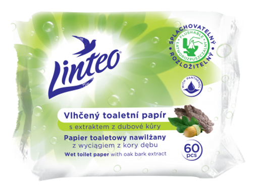 Obrázek z Linteo Satin vlhčený toaletní papír s dubovou kůrou 60 ks 