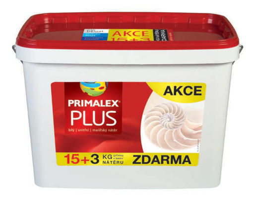 Obrázek z Primalex Plus bílý vnitřní malířský nátěr 18 kg (12,4 l) 