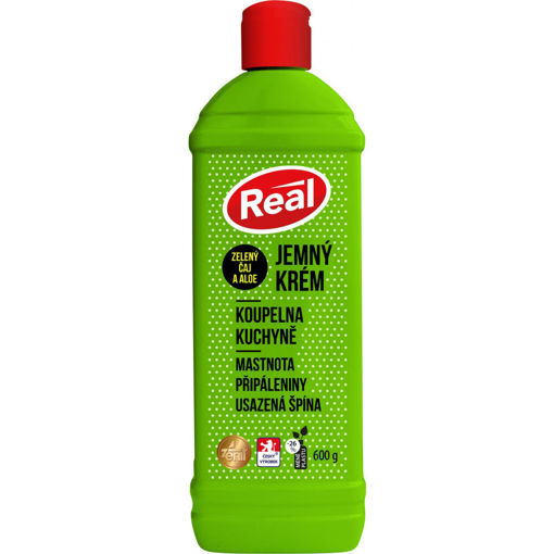Obrázek z Real jemný čistící krém zelený čaj a aloe 600 g 