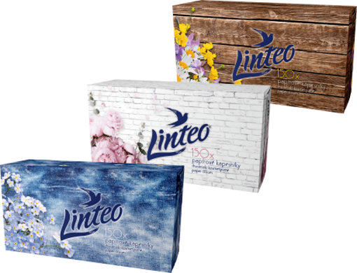 Obrázek z Linteo papírové kapesníky box 150 ks 