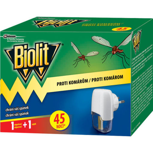 Obrázek z Biolit elektrický odpařovač proti komárům 45 nocí 27 ml 