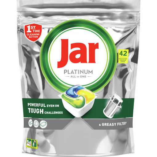 Obrázek z Jar Platinum All-in-One Tablety do myčky Lemon 28 ks 