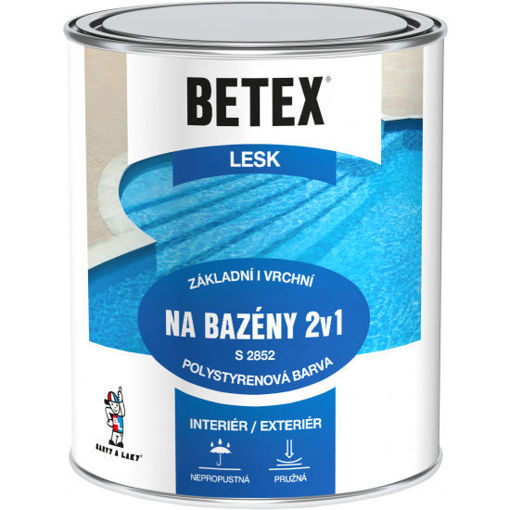 Obrázek z Betex 2v1 na bazény LESK S 2852 0440 Modř tmavá 1 kg 