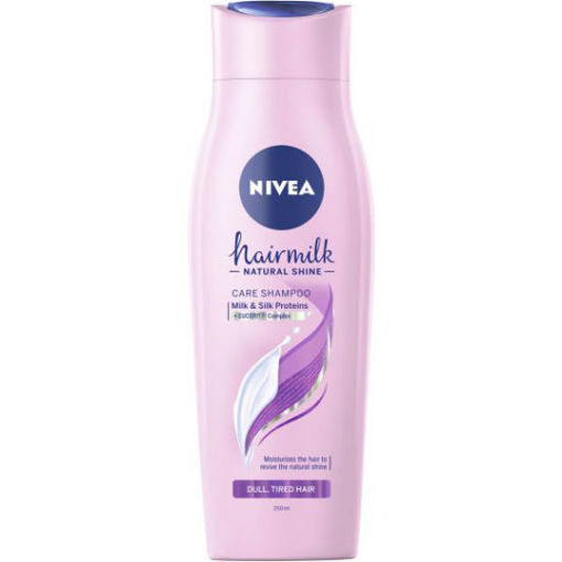 Obrázek z Nivea Hairmilk Natural Shine pečující šampon 250 ml 