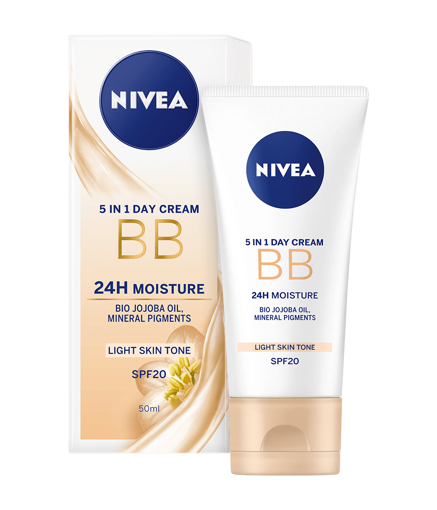 Obrázek z Nivea BB krém zkrášlující hydratační krém 5 v 1 světlý tón pleti 50 ml 