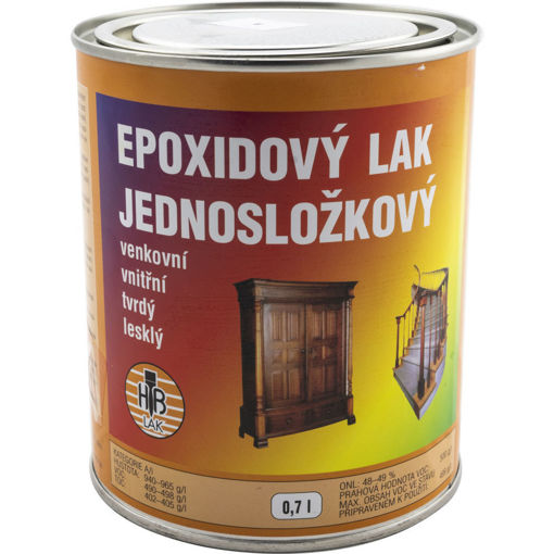 Obrázek z HB-Lak epoxidový jednosložkový lak na dřevo a kov lesklý 700 ml 