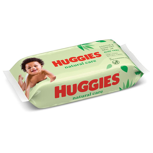 Obrázek z Huggies vlhčené ubrousky natural care 56 ks 