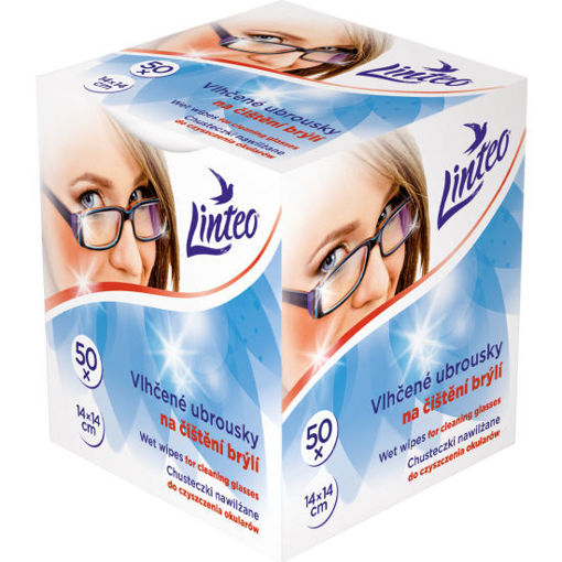 Obrázek z Linteo vlhčené ubrousky na brýle 50 ks 