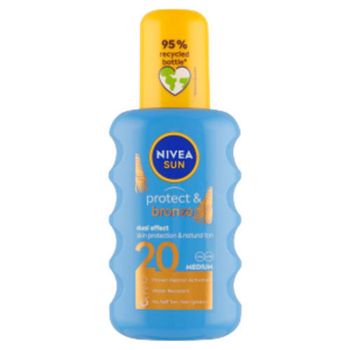 Obrázek z Nivea Sun Sprej na opalování podporující zhnědnutí OF 20 200 ml 
