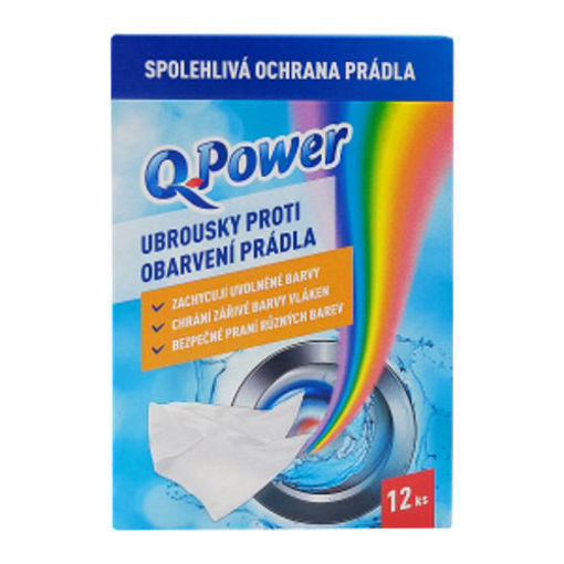 Obrázek z Q Power ubrousky proti zabarvení 12ks 
