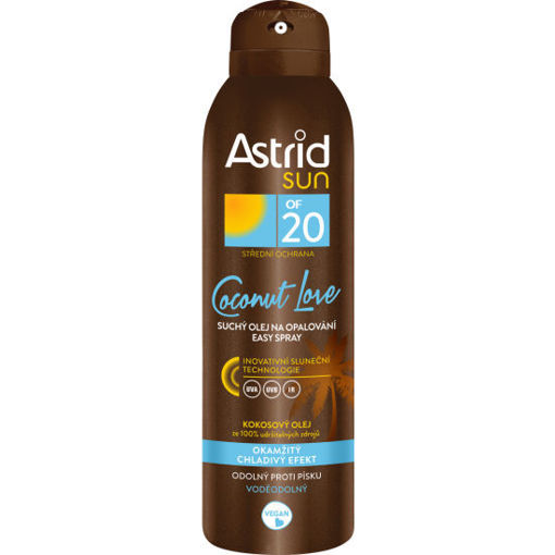 Obrázek z Astrid Sun OF 20 suchý olej na opalování ve spreji 150 ml 