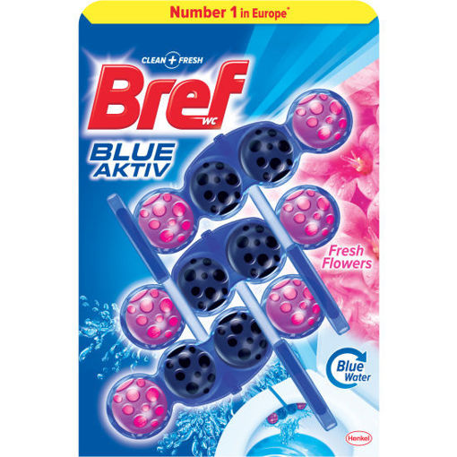 Obrázek z Bref Blue Aktive Fresh Flower  WC kuličky  3 × 50 g 