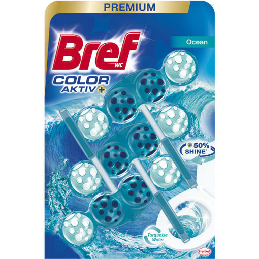 Obrázek z Bref Bref Turquoise Aktiv Ocean WC kuličky  3 × 50 g 