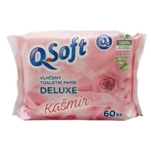 Obrázek z Q Soft vlhčený toal papír 60ks kašmír 