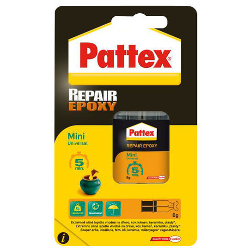Obrázek z Pattex Repair Epoxy mini dvousložkové epoxidové lepidlo 6 ml 