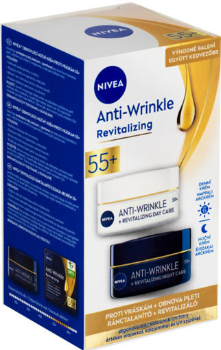 Obrázek z Nivea Obnovující denní a noční krém proti vráskám 55+ 2 x 50ml 