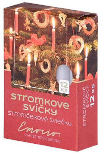 Obrázek z Stromkové svíčky 12ks bílá 