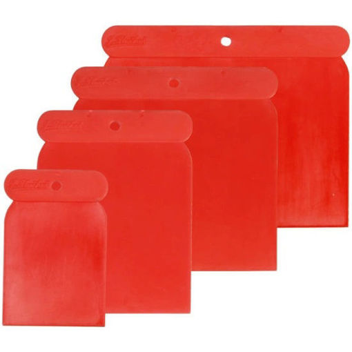 Obrázek z Spokar sada tmelících stěrek, plast, 5 - 7,5 - 10 - 12 cm 4 kusy 