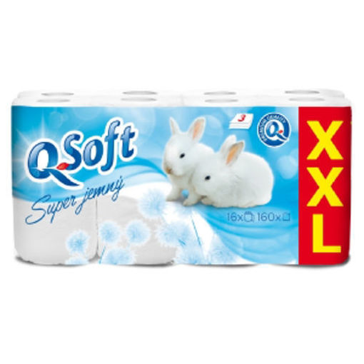 Obrázek z Q-Soft Toaletní papír jemný 3 vrstvý 16 ks 