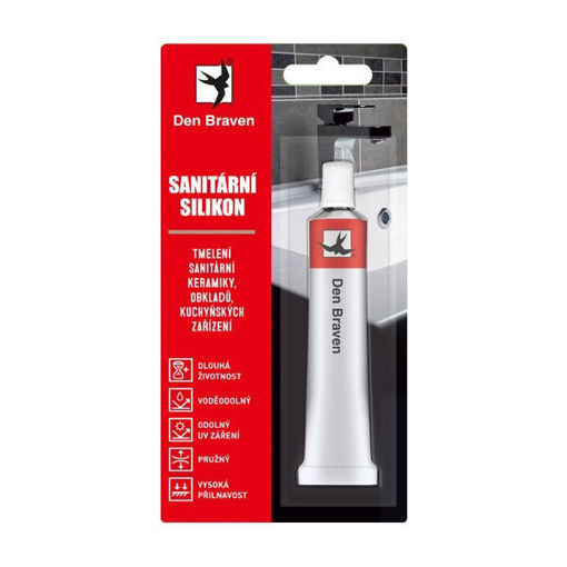 Obrázek z Den Braven Sanitární silikon bílá 23 ml 
