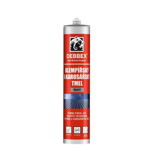 Obrázek z Den Braven Klempířský a karosářský tmel Šedý 280 ml 