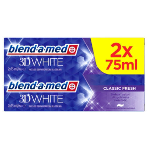 Obrázek z Blend-a-Med 3D White Classic Fresh 2 x 75 ml 