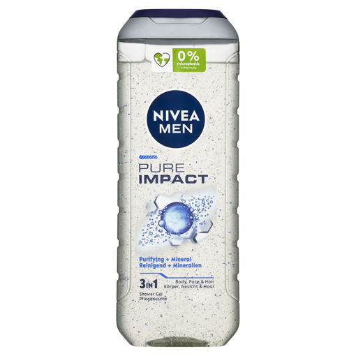 Obrázek z Nivea Men Pure Impact 3 v 1 Sprchový gel 500ml 