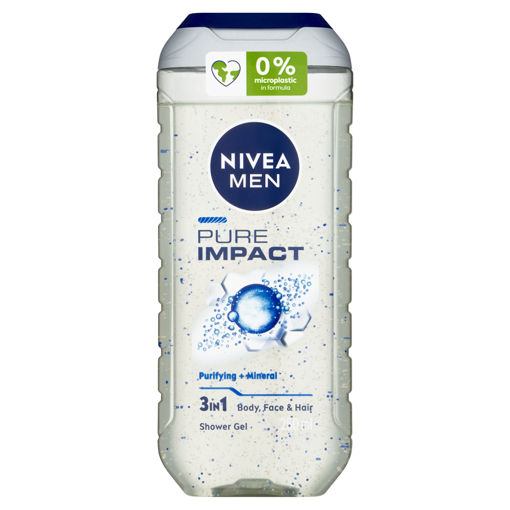 Obrázek z Nivea Men Pure Impact 3 v 1 Sprchový gel 250ml 