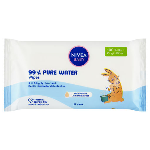 Obrázek z Nivea Baby 99% Pure Water Čisticí ubrousky 57 ks 