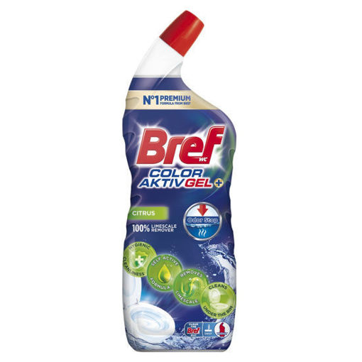 Obrázek z Bref WC gel Excellence Gel Color Aktiv+ Citrus 700 ml 